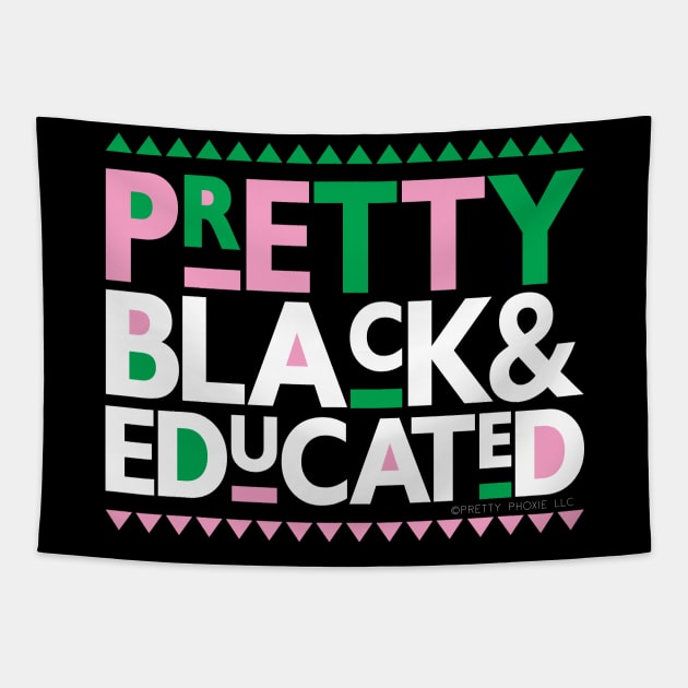 Pretty Black and Educated Tapestry by Pretty Phoxie LLC