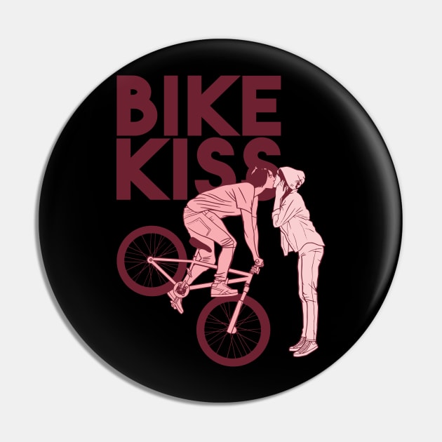 Kissing On A Bike Pin by TheRealestDesigns