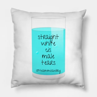 I Drink Straight White Cis Male Tears Pillow