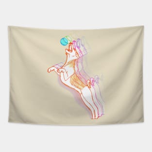 Jump For The Ball Dog 2023 By GDI Designs Tapestry