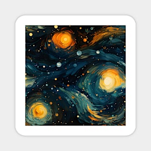 Van Gogh Starry Night Outer Space Pattern 26 Magnet