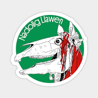 Mari Lwyd Welsh Christmas Magnet