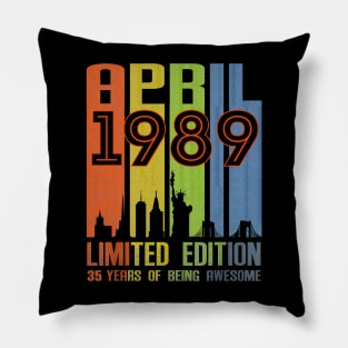 April 1989 35 Years Of Being Awesome Limited Edition Pillow