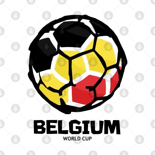 Belgium Football Country Flag by KewaleeTee