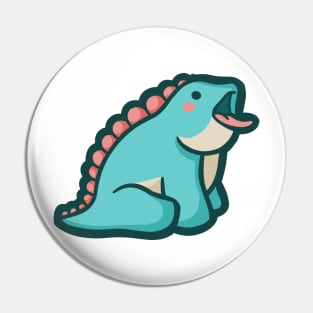 Cute Chubby Stegosaurus, mlem, Dinosaur Pin