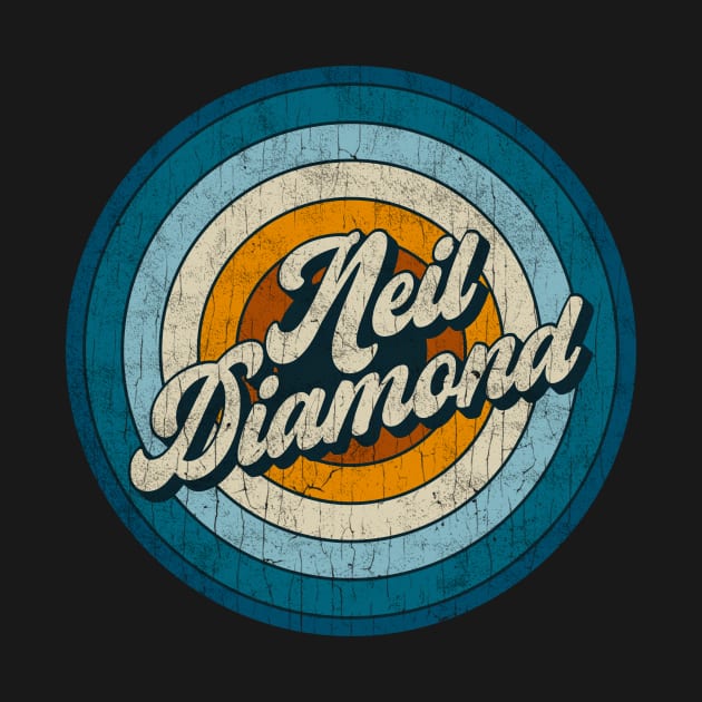 Neil Diamond - Retro Circle Vintage by Skeletownn