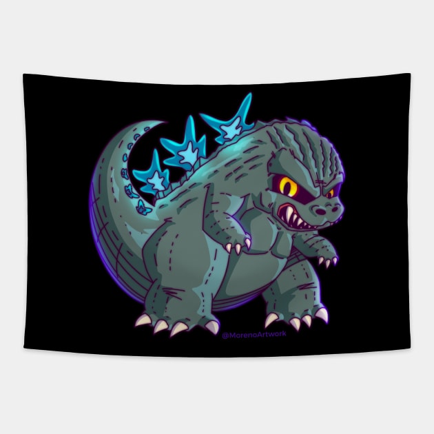 King of the Cute Monsters Tapestry by MorenoArtwork