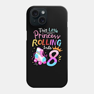 8th Birthday Roller Skate Roller Skater Phone Case