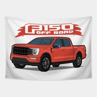 Car truck off road  f-150 orange Tapestry