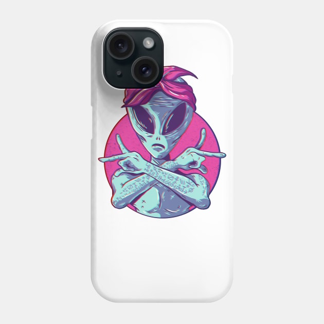 Alien Gangster Extraterrestrial Being Phone Case by UNDERGROUNDROOTS