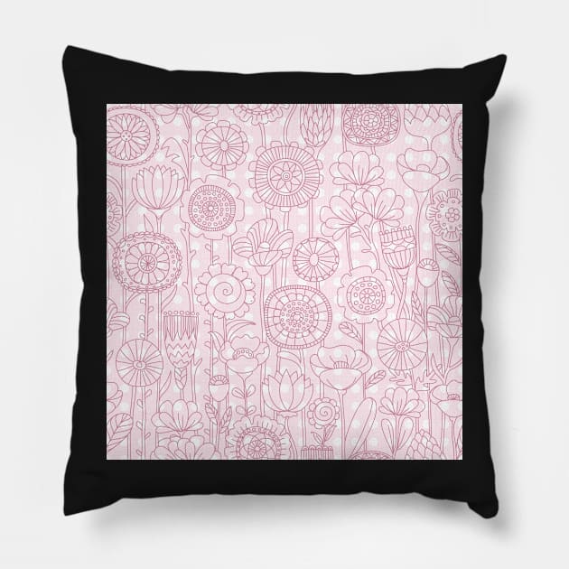 background of wildflowers Pillow by kavalenkava