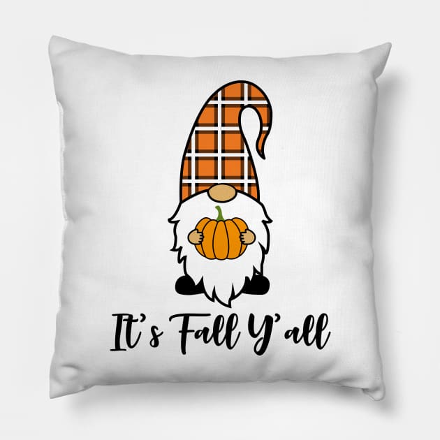 It's Fall Y'all Cute Gnomes Pumpkin Spice Season Pillow by Zakzouk-store