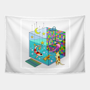 Shower Cube Tapestry