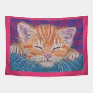 Orange ginger kitten Tapestry