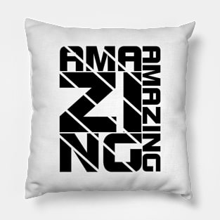 Amazing Text Based Design Typography Word Art Pillow