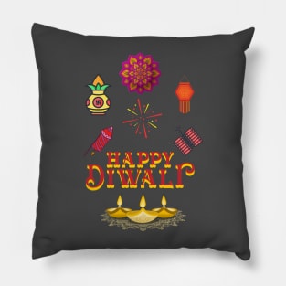Diwali Festival design l Indian Festival l Desi l Happy Diwali Pillow