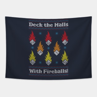 Deck the Halls with Fireballs! Tapestry