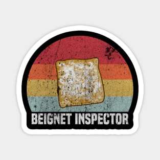 Beignet Inspector Retro Vintage Beignet Lover Magnet