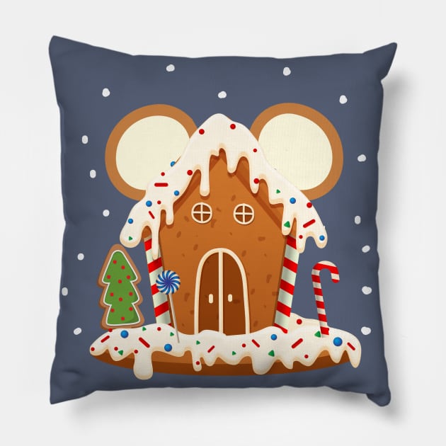 Christmas Gingerbread House Pillow by funNkey