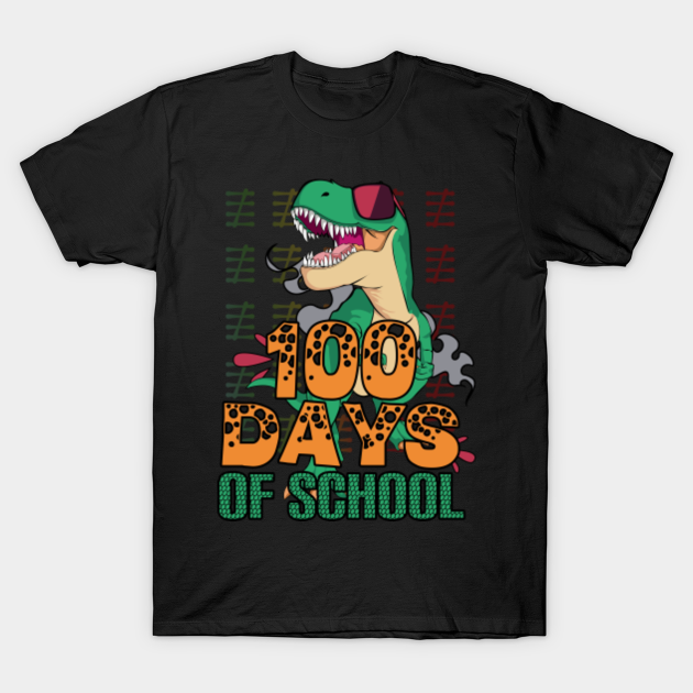 Discover Days Of School 100th Day 100 Prehistoric Raptor Dinosaur - School - T-Shirt