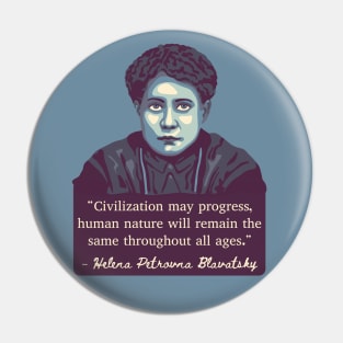 H. P. Blavatsky Portrait and Quote Pin