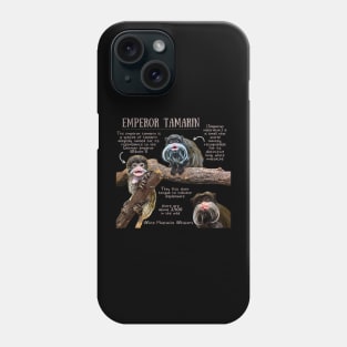 Animal Facts - Emperor Tamarin Phone Case