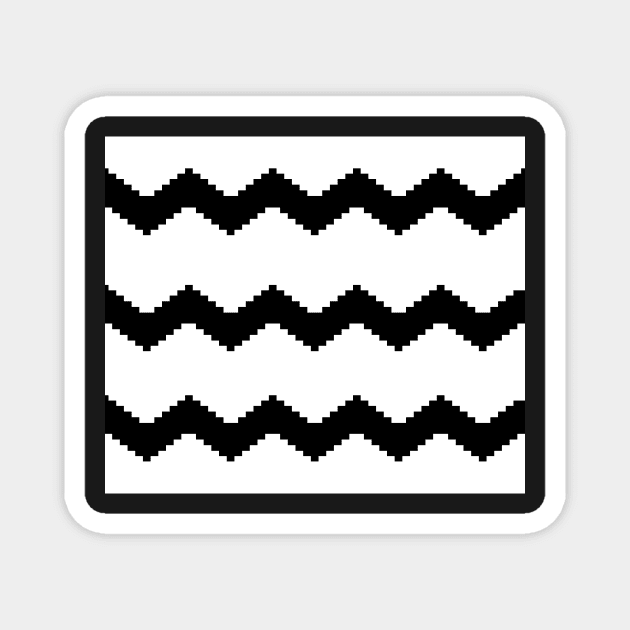 Abstract geometric pattern - black and white. Magnet by kerens