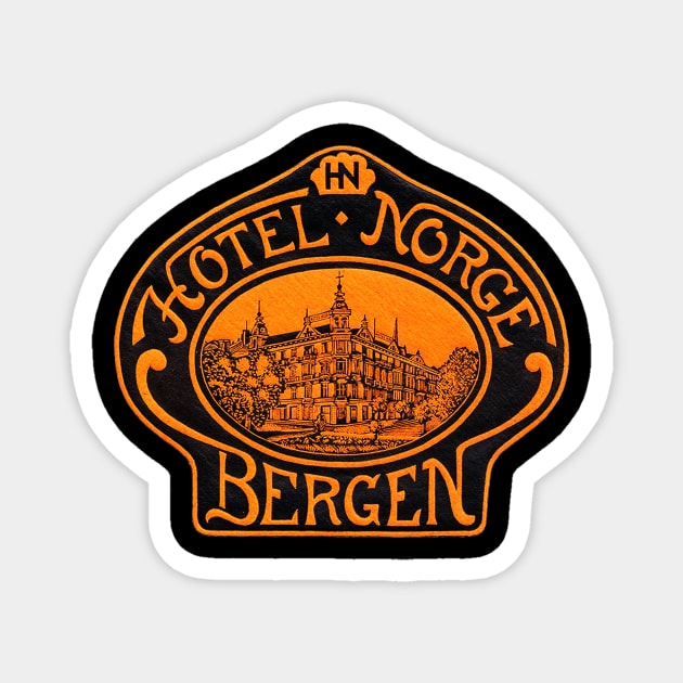 Hotel Norge Bergen Magnet by MindsparkCreative