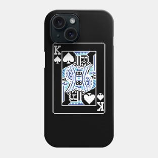 King of Spades Pixel Art Bright Negative Mode Phone Case