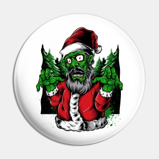 Santa Zombie Scary Pin