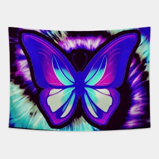 Tie Dye Swirl Butterfly Tapestry