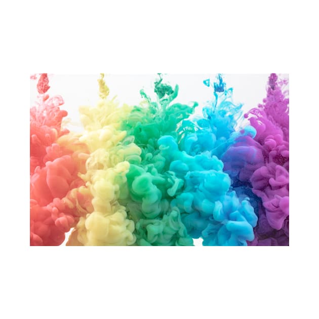 Rainbow Smoke Abstract by NewburyBoutique