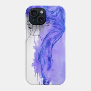 The girl with the lavender hair Phone Case