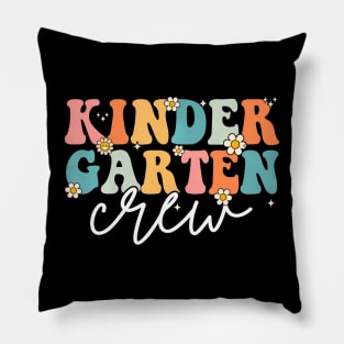 First Day Of Kindergarten  Groovy Back To School Teacher Pillow