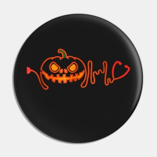 Halloween Nurse Stethoscope Jack-O-Lantern Pin