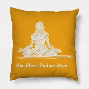 Meditation Sanskrit Buddhist Mantra Om Mani Padme Hum Pillow