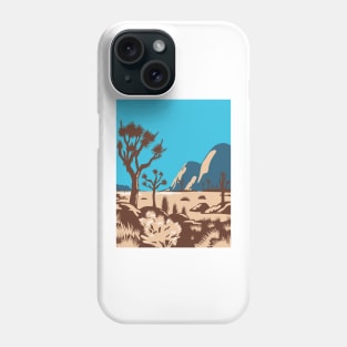 Joshua Tree National Park Riverside County California United States WPA Poster Art Color Phone Case