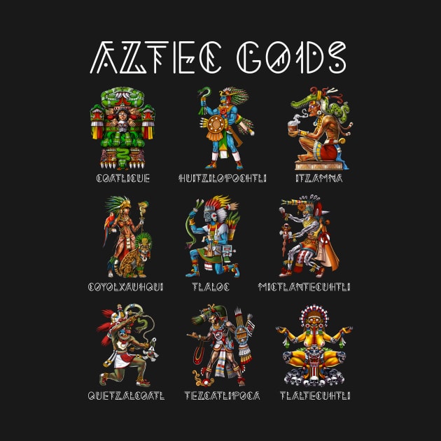 Aztec Mythology Gods by underheaven