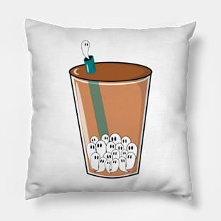 boo-ba Tea, haunted bubble tea Pillow