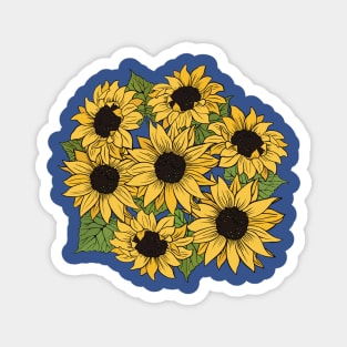 The Sunflower is the National flower of Ukraine Magnet