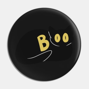 Halloween Boo Cat Pin