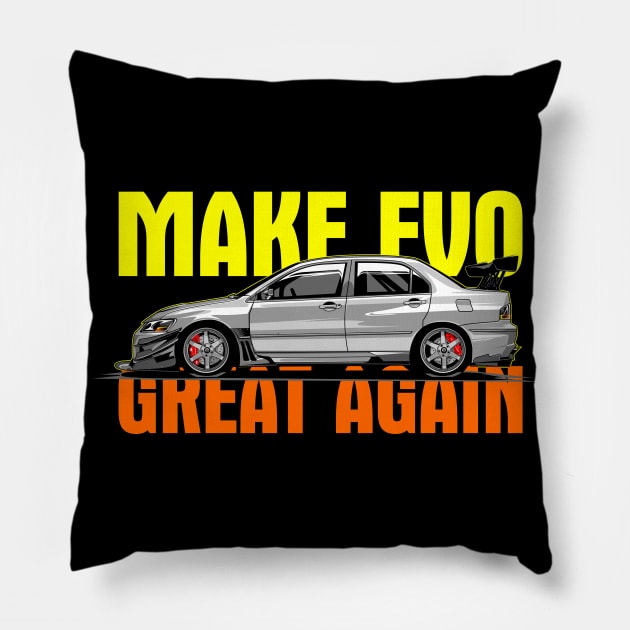 Lancer Evo M.E.G.A Pillow by aredie19