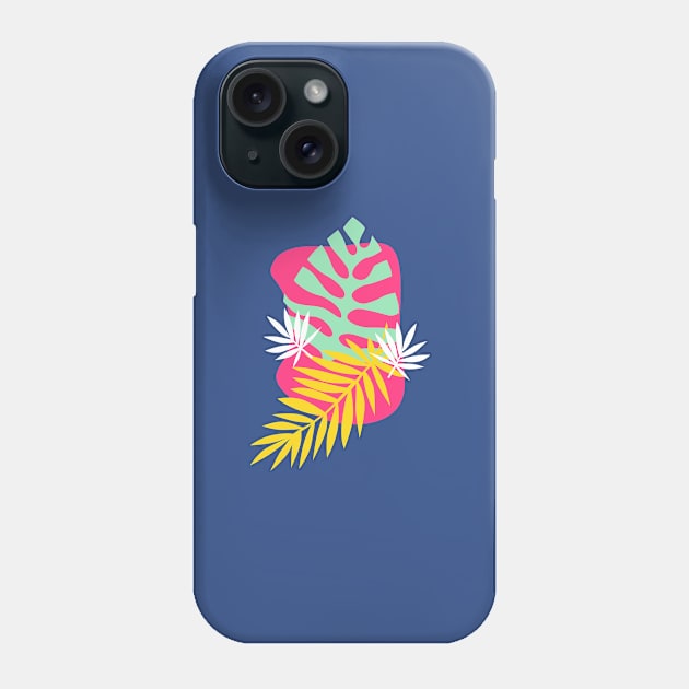 Tropical Palms - Pink Phone Case by latheandquill