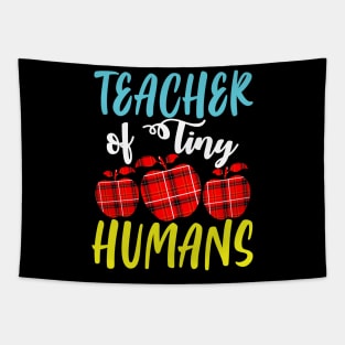 Teacher of Tiny Humans Funny Kindergarten Teacher Appreciation Gift Tapestry