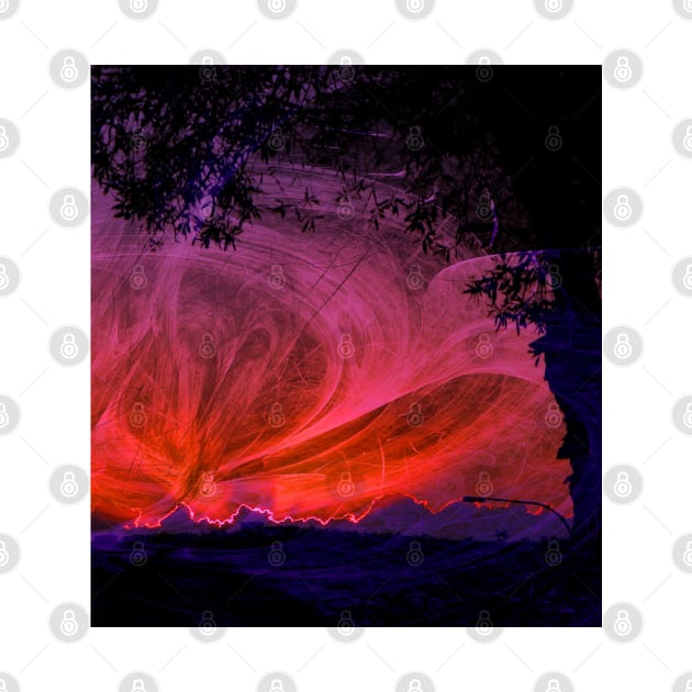 Fiery fractal sunset by hereswendy