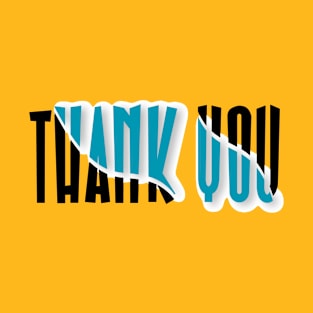 Thank You Lettering With Shadow T-Shirt