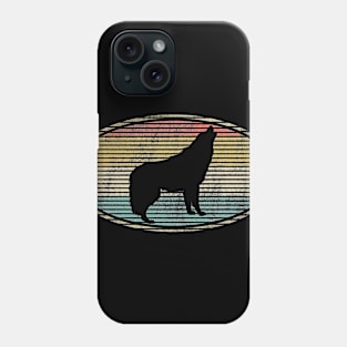 Wolf Lovers, Funny Vintage Animal Lovers Design Phone Case