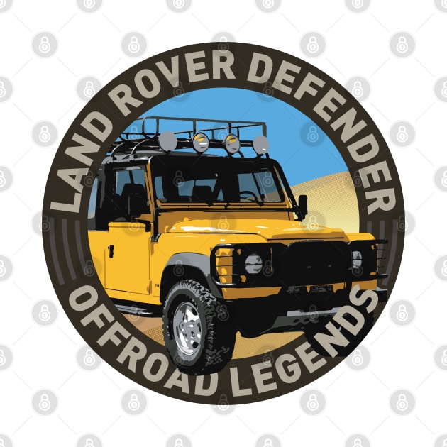 4x4 Offroad Legends: Land Rover Defender Classic (yellow) by OFFROAD-DESIGNS