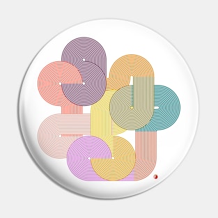 Abstract circles - geometric retro lines Pin