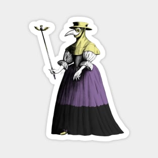 Enby Lady Plague Doctor (antique) Magnet